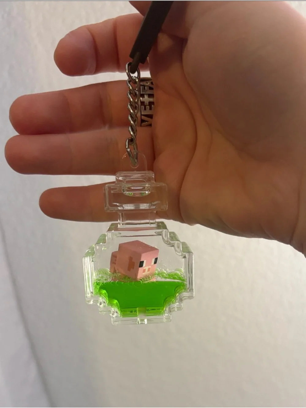 Minecraft Keychain Pig Keychain